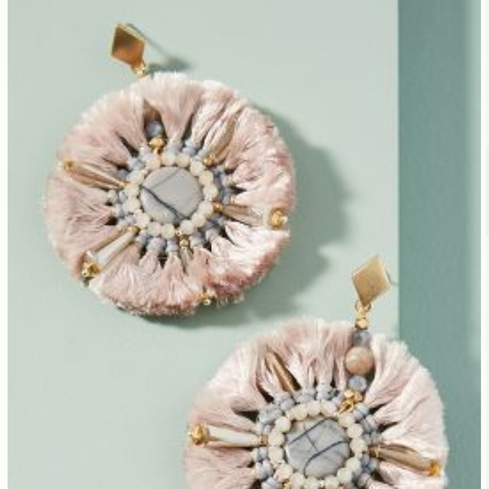 Anthropologie Fanned Tassle Earrings